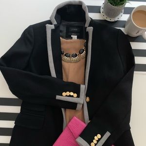 (New) Jcrew Wool Piped Trim Jacket